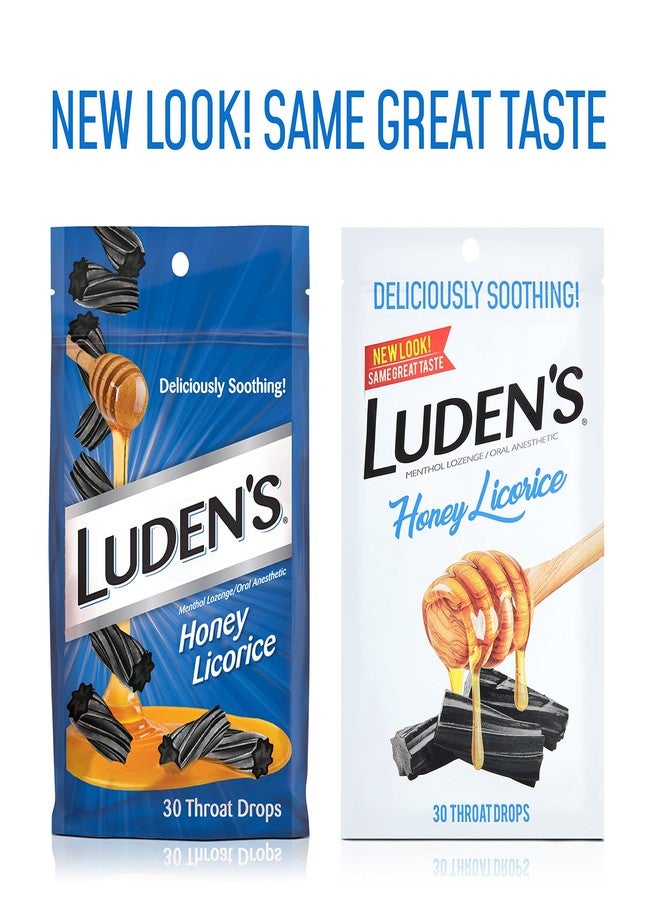Luden's Throat Drops, Deliciously Soothing, Honey Licorice, 30 Count, Pack of 12 - Image 2